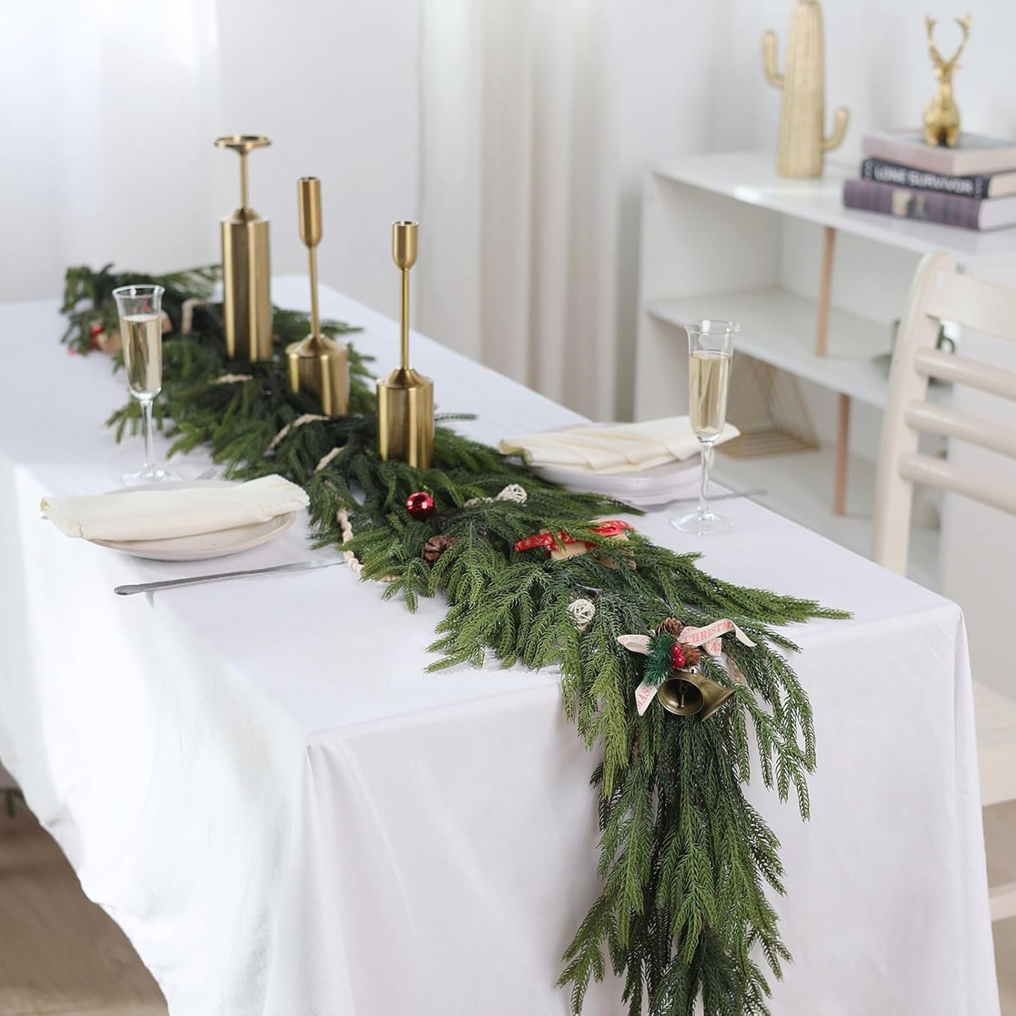 🎄Christmas Greenery - Real Touch Norfolk Pine Garland