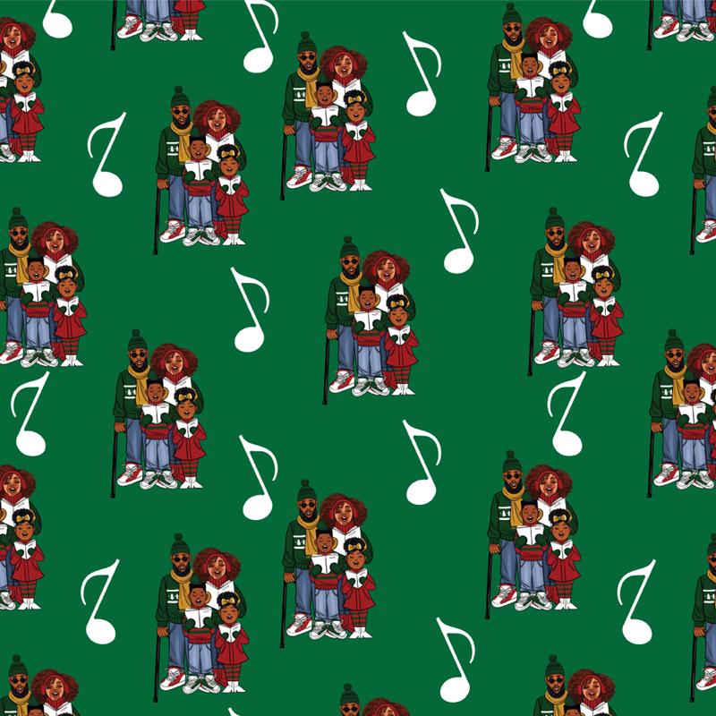 🤶🏾Home for the Holidays Black Santa Wrapping paper