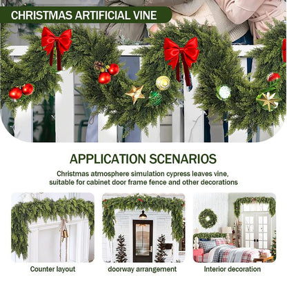 🏆2025 Super Value Set💥 Artificial Realistic Touch Cedar Garlands