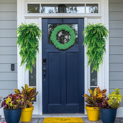 Artificial Hanging Plants Fake Hanging Plant Faux Hanging Boston Ferns Fake Ivy Vines Greenery