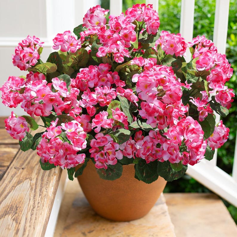 🔥Last Day 49% OFF🌼Artificial Geranium Flowers - UV resistant, Waterproof, Windproof