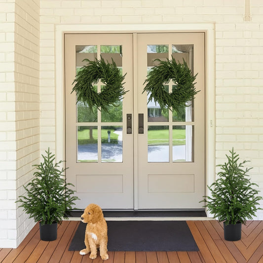 🎄Real Touch Norfolk Pine Topiary Tree - MINI CHRISTMAS TREE